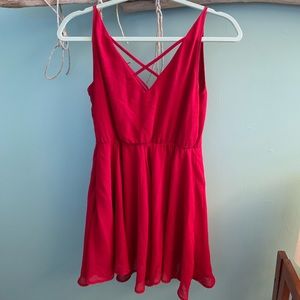 Fun red cocktail dress